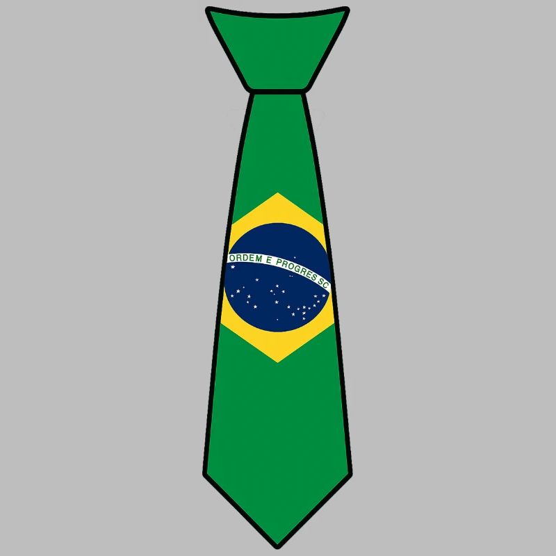 Cravate Brésil – Drapeau