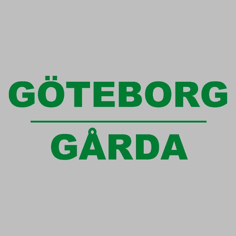 Göteborg Gårda – Design vert-noir