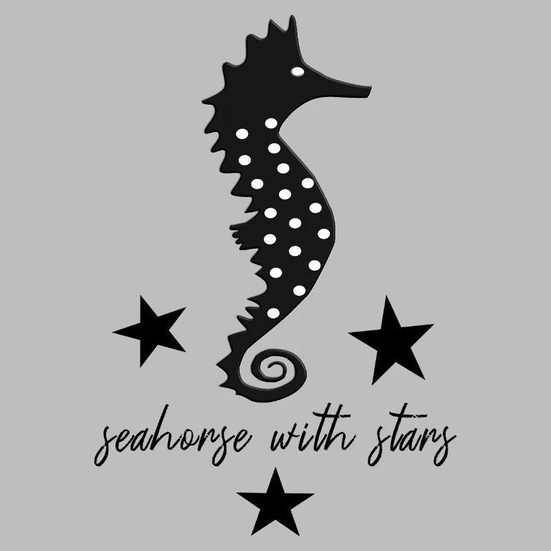 schwarzes Seepferd schwarzes Seepferdchen