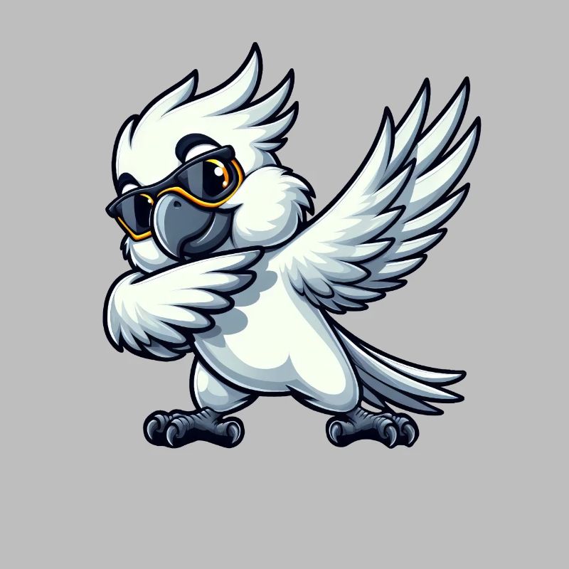 Budgie Dab Pose Fun Design