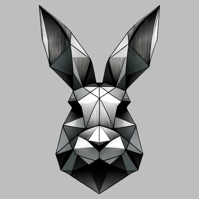 Conception géométrique de lapin polygone lapin