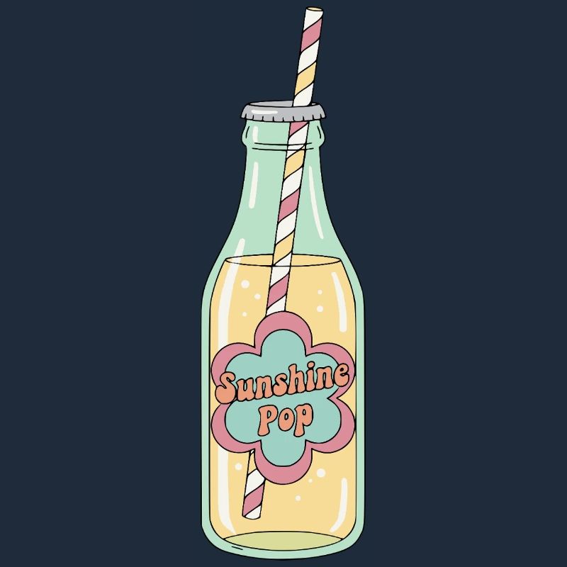 Sunshine Pop Retro Soda Bottle Ästhetik