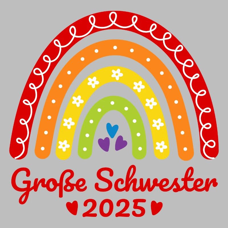 Geschwister Boho Regenbogen Große Schwester 2025