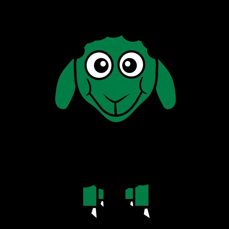 Schwarzes Schaf Klein Süß Niedlich Lamm Cool Comic