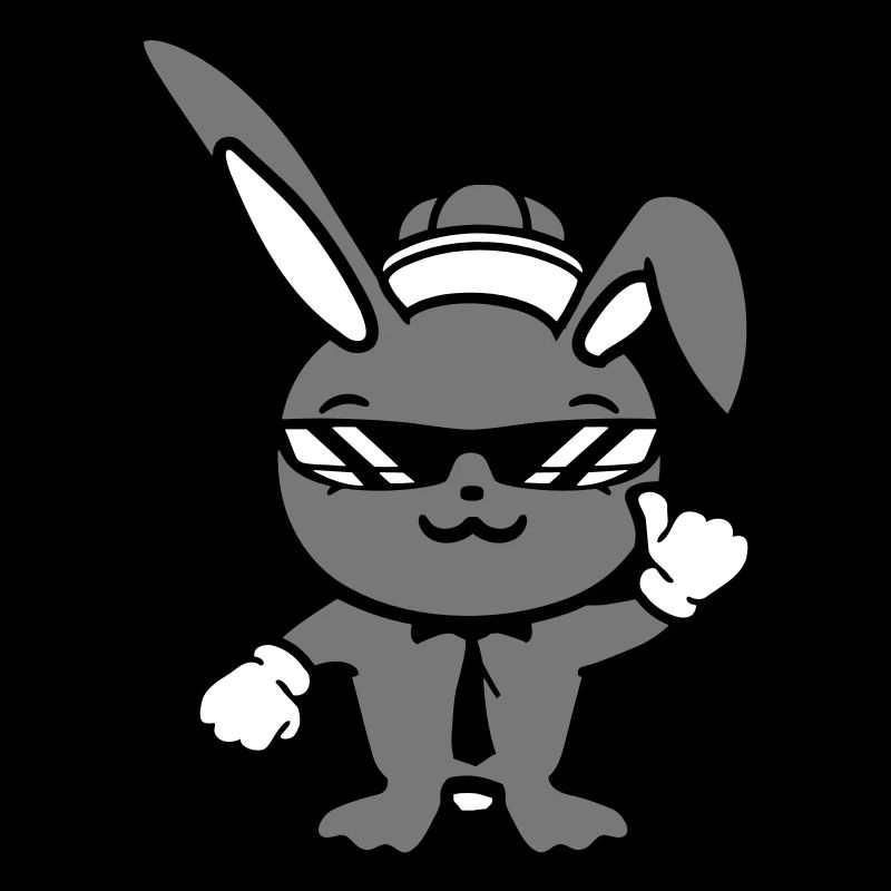 Hase Sonnenbrille Cappy Krawatte Coole Mütze Comic