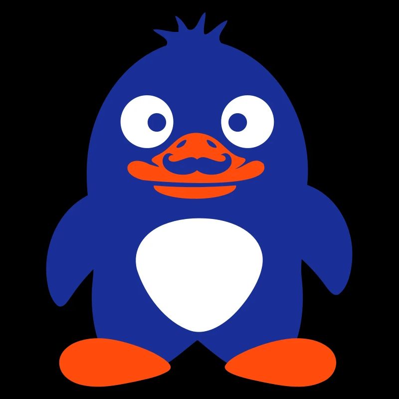 Pinguin Schnurrbart Sir Mr. Herr Mustache Bart