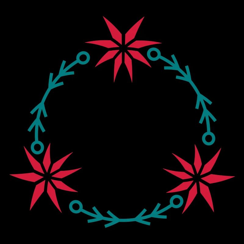 Weihnachtskranz aus Weihnachtsstern