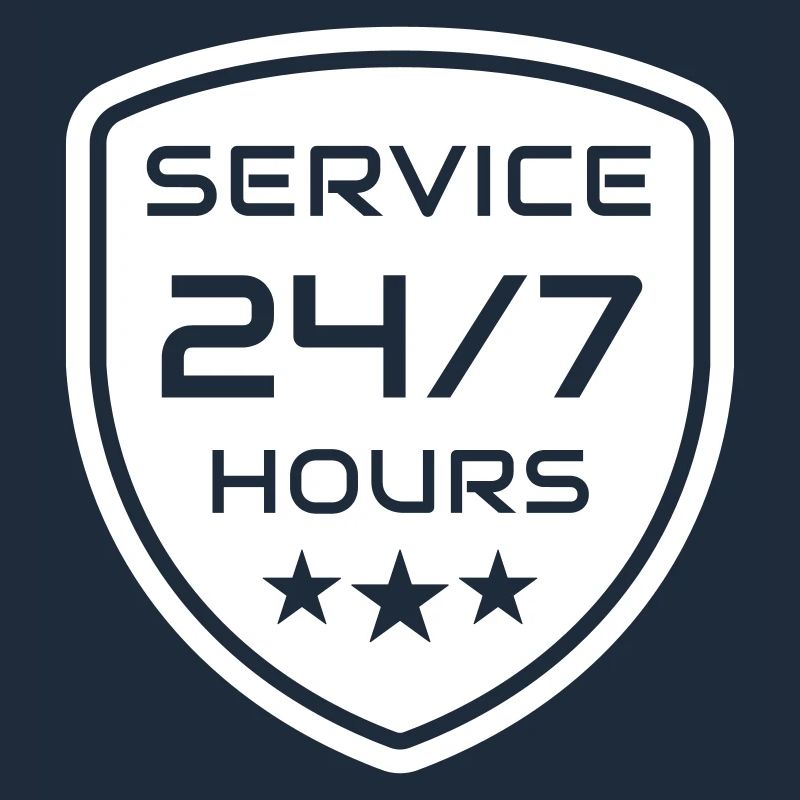Professionelles 24/7 Support-Service-Logo. 24 Stunden s