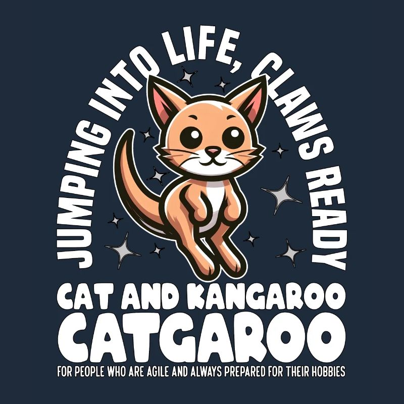 JUMPING INTO LIFE, CLAWS READY - CAT AND KANGAROO