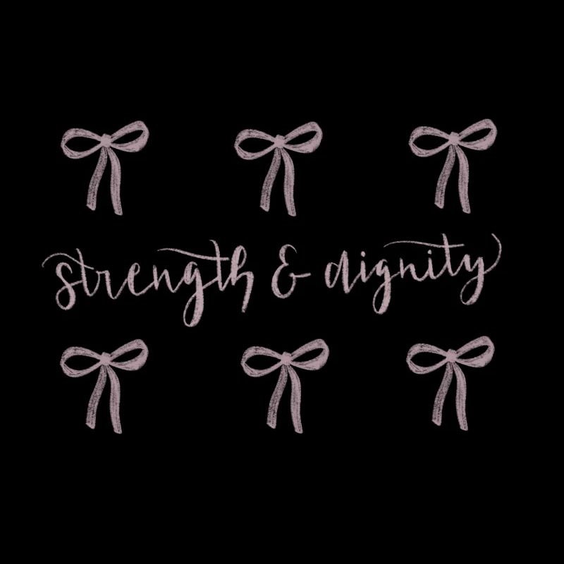 Strength & Dignity Bow design - Proverbs 31:25