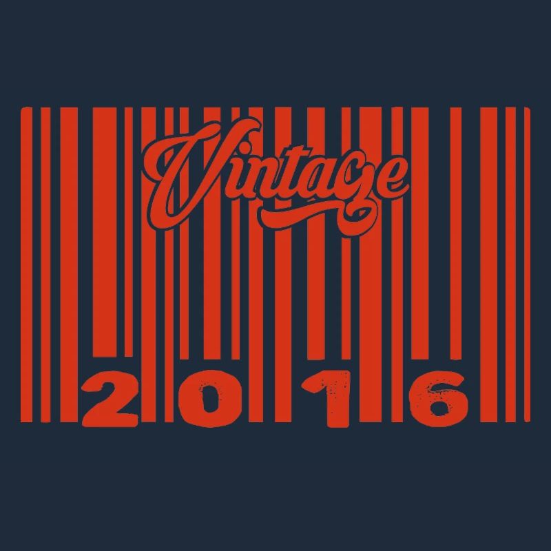vintage 2016 né en 2016 9 ans bar code anniversair