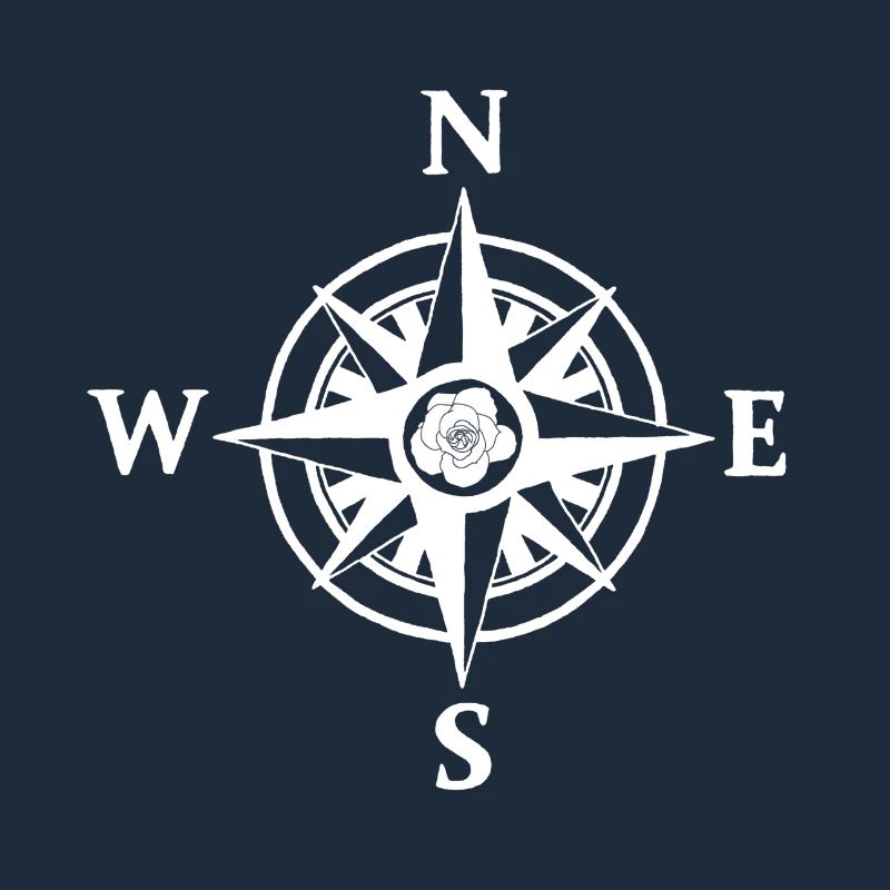 Compass rose (white)