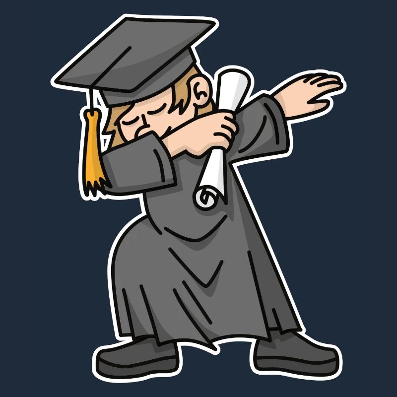 Junge Student dab dabbing Absolvent Schule