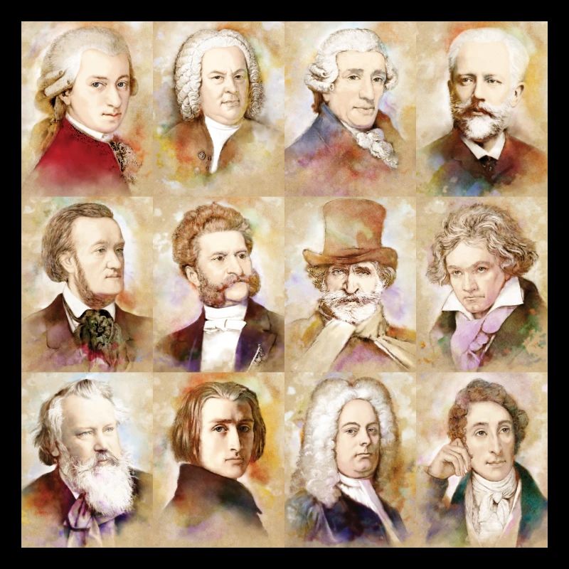 12 compositeurs : Mozart, Bach, Beethoven et plus