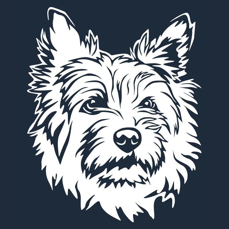Cairn Terrier Head "Black Edition