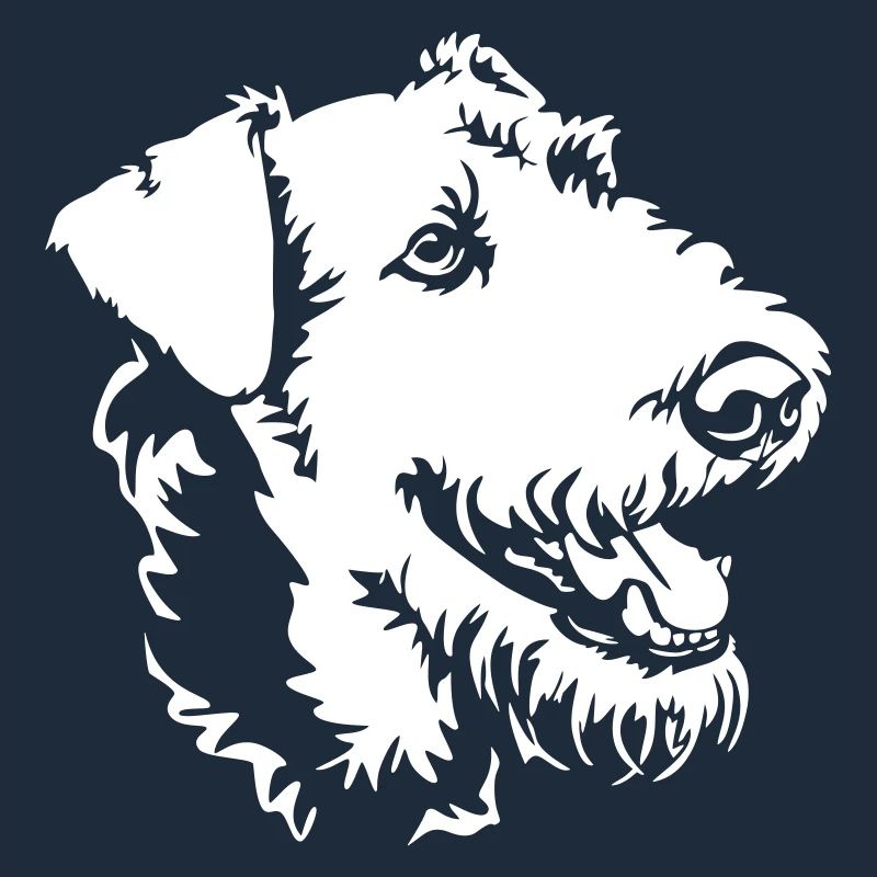 Airedale Terrier Head "Black Edition"