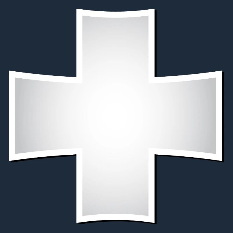 silver cross | Silver Cross with Shadow