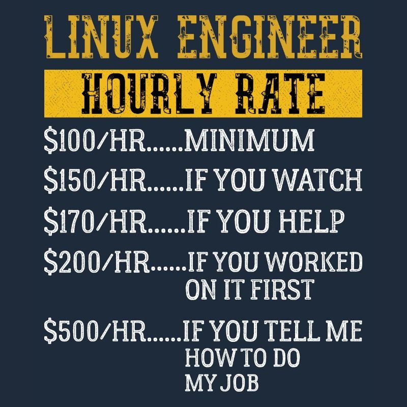 Linux Engineer Stundensatz Mechaniker Arbeitsrate