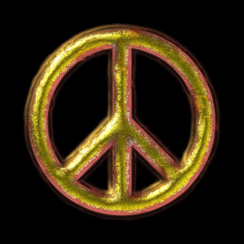 Messing Peace-Zeichen