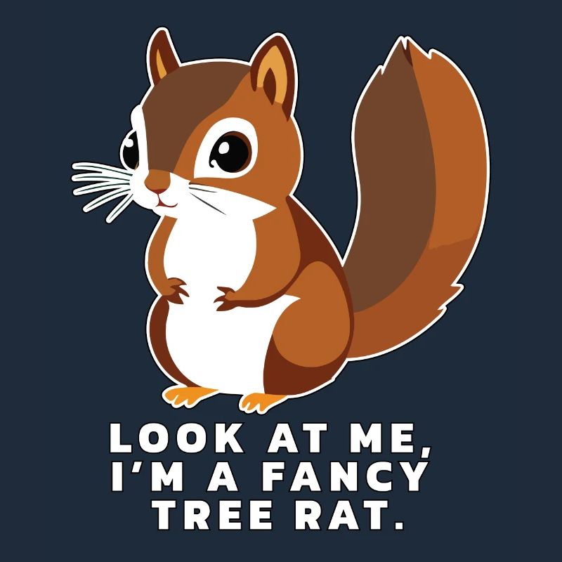 Eichhörnchen mit lustigem Spruch