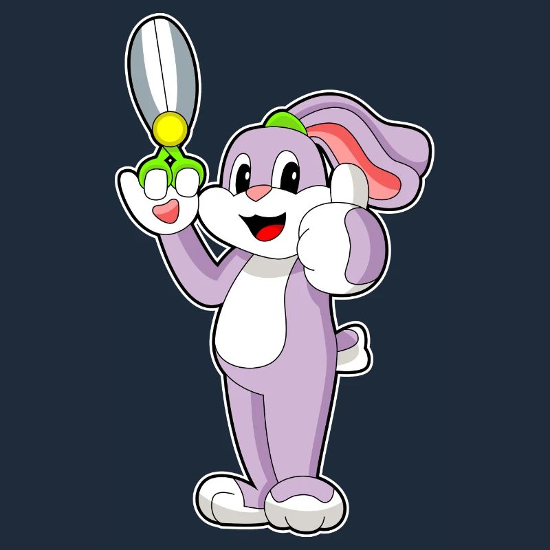Ciseaux de coiffeur lapin
