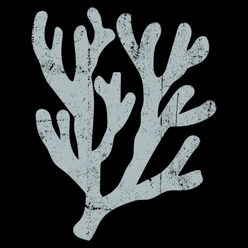 Silhouette de branche de corail pastel