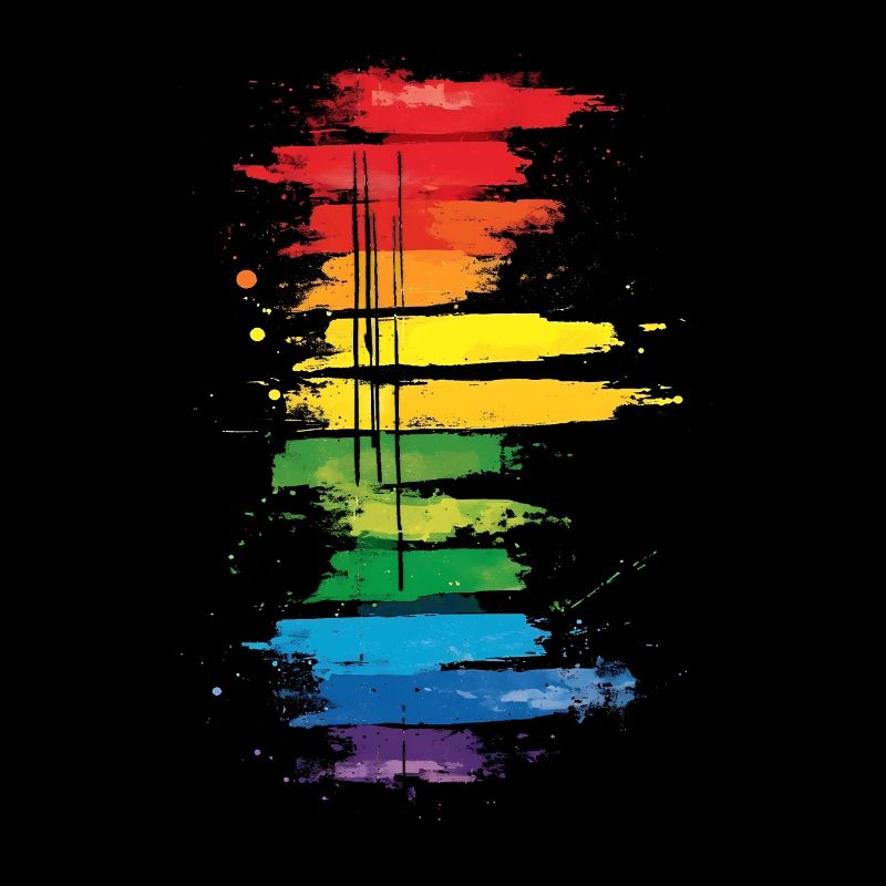 Subtle and Cool Dripping Pride Flag Rainbow Design