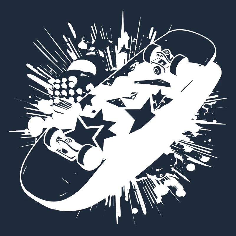 Skateboard Farbklecks