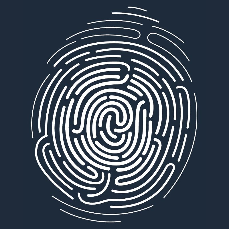Empreinte digitale ADN pouce icône logo image