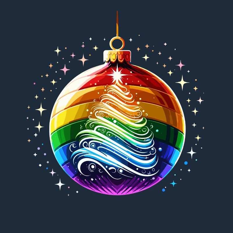 Regenbogen Weihnachtskugel
