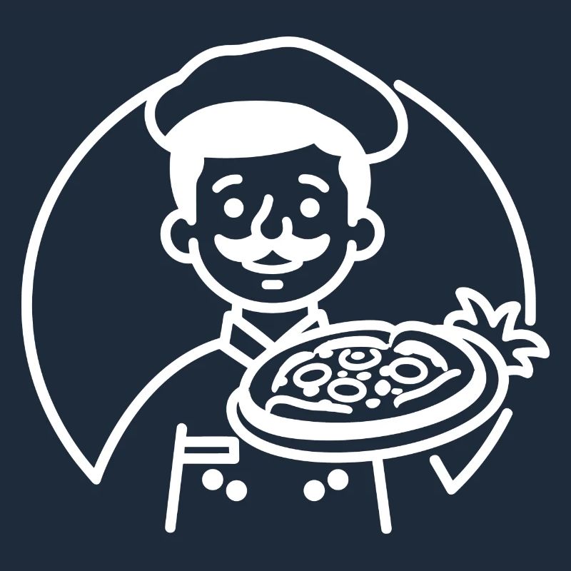 Pizza Maker Line Art