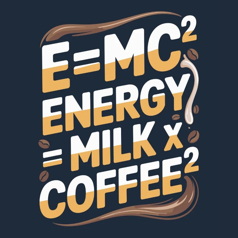 E=MC2 Physik Spruch Koffein Nerd Energie Kaffee