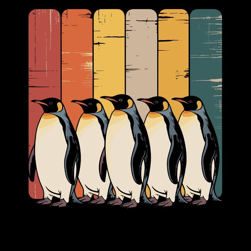 Farbenfrohe Pinguin-Kollektion