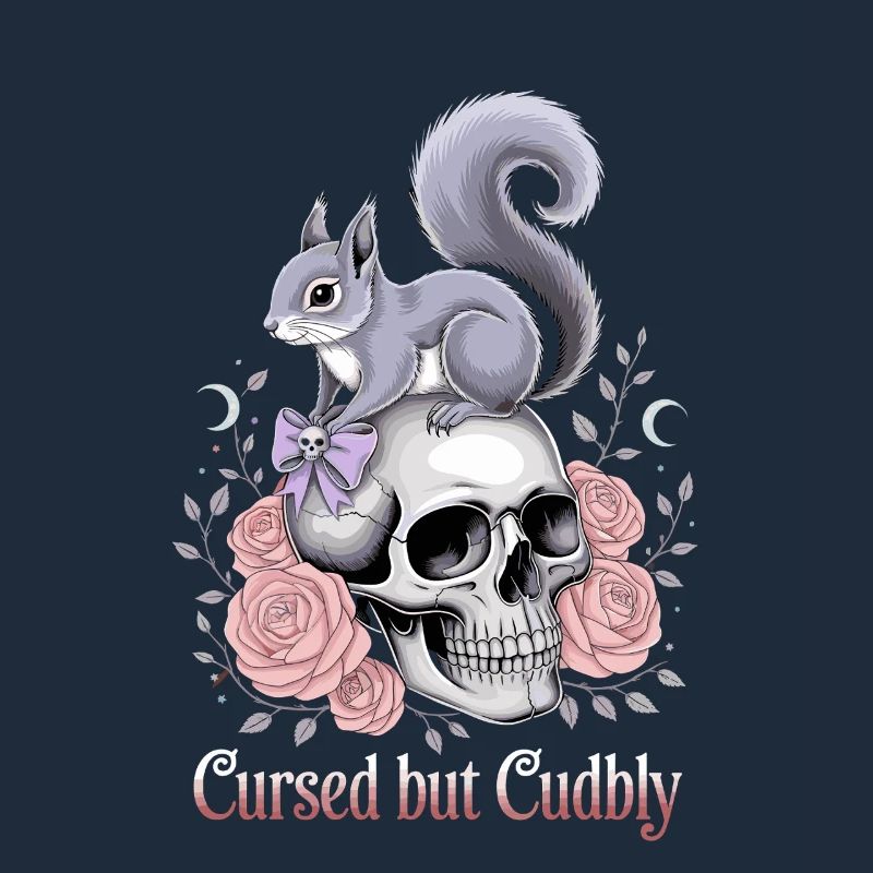  Cursed But Cudbly Gothic Eichhörnchen Schädel