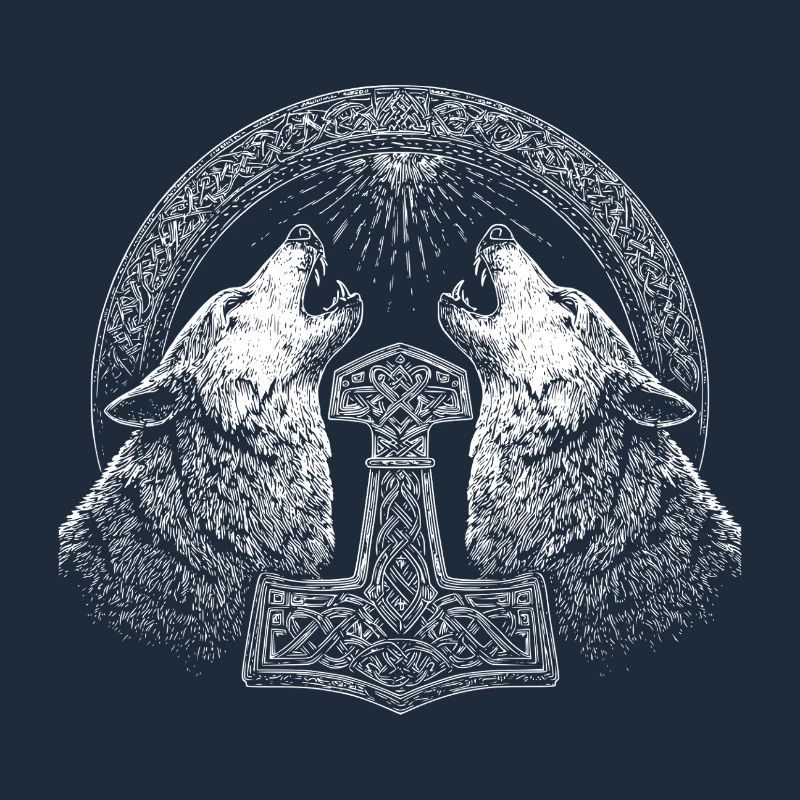 Wolf Thor Hammer Wikinger
