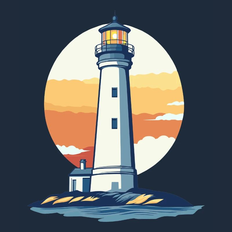 Lighthouse at sunset