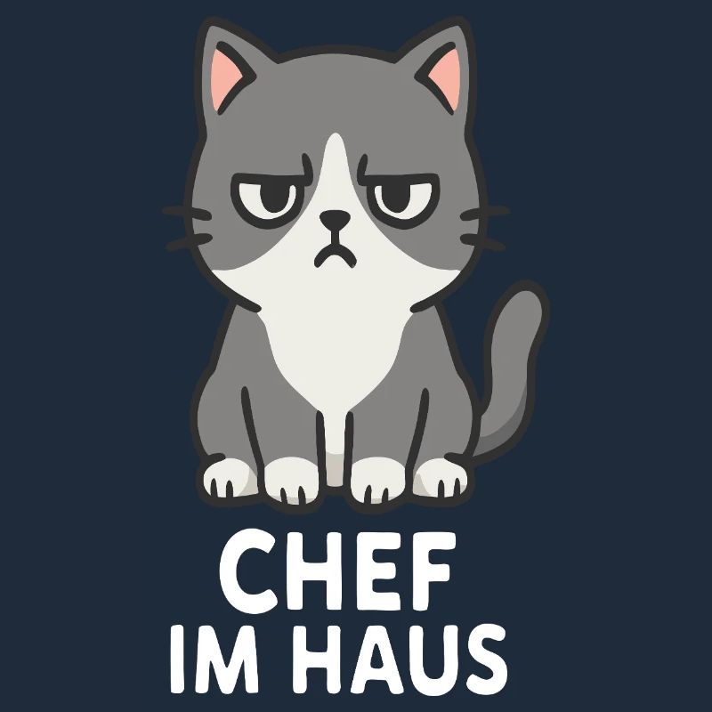 Cat with grumpy expression