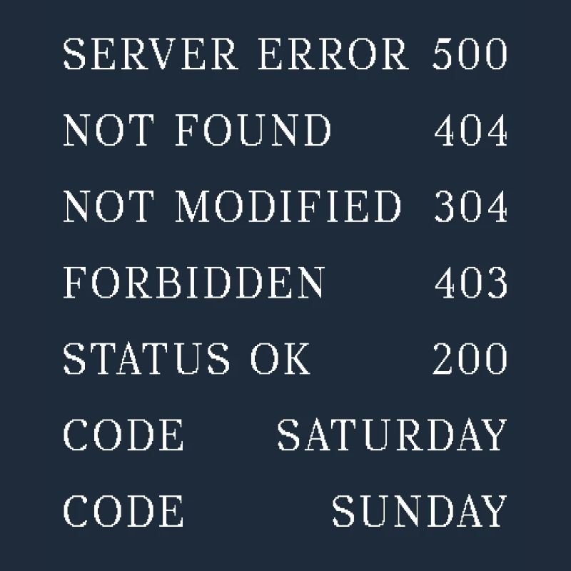 IT weekdays codes