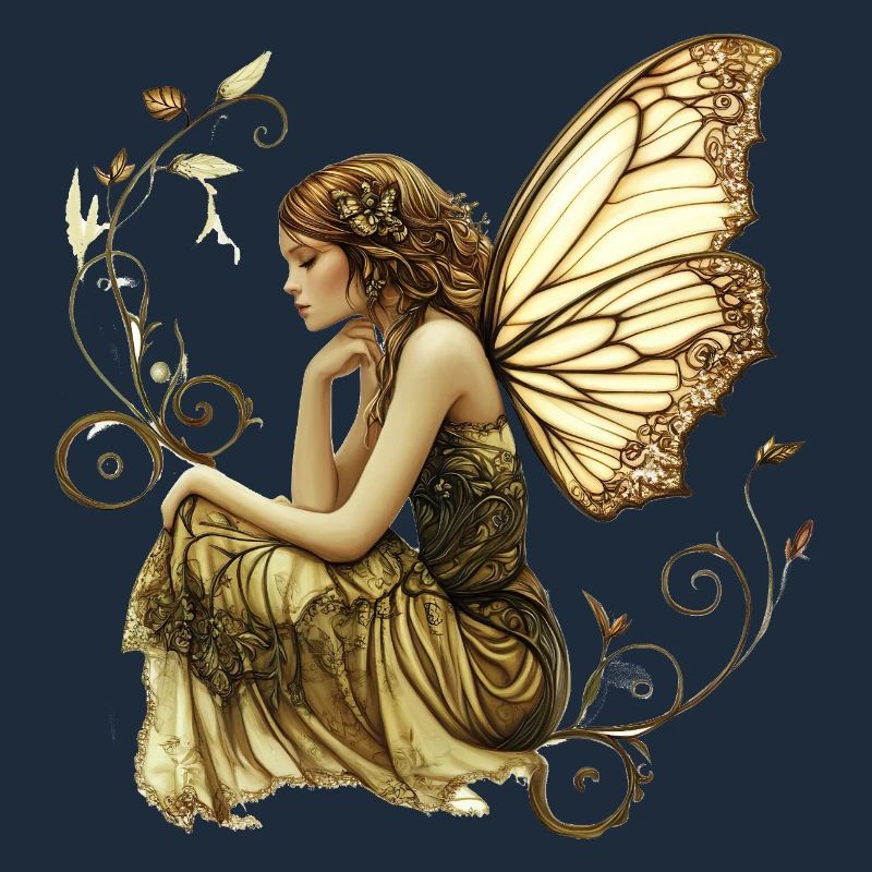 Fée noble aux ailes de papillon