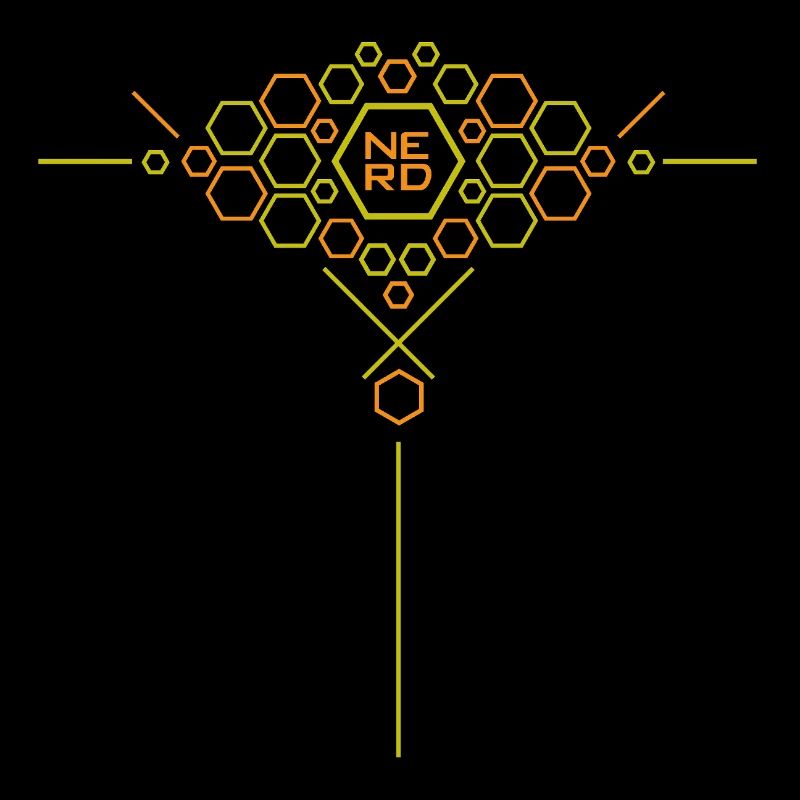 Nerd Hex Muster Gradient