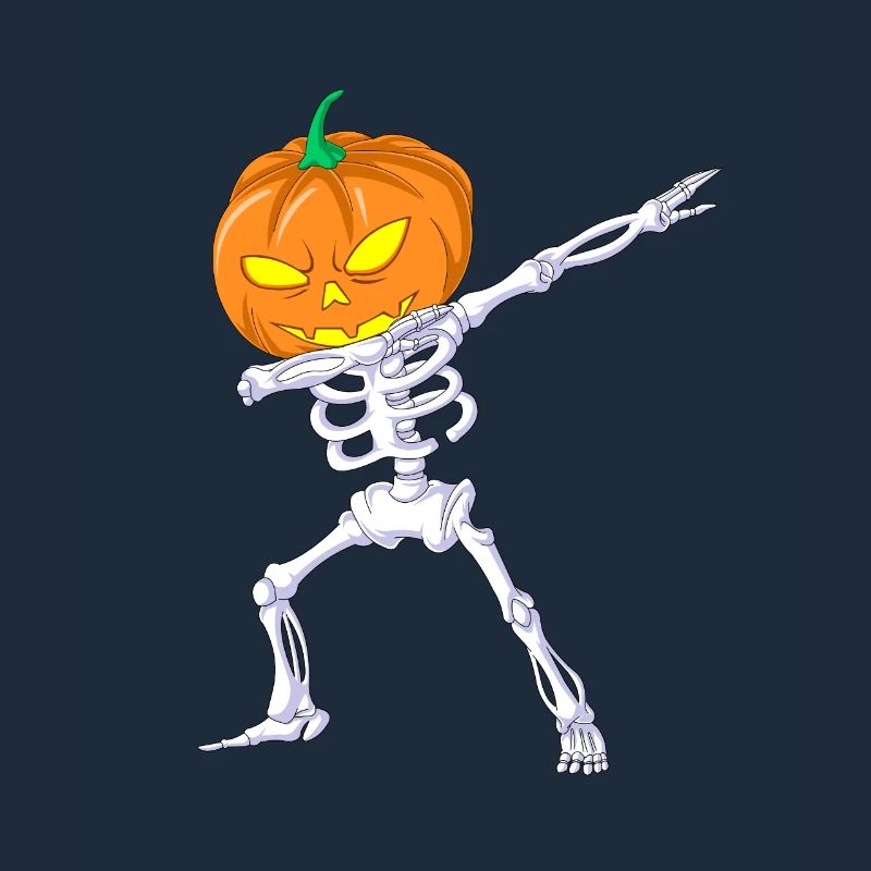 Dabbing Skeleton Pumpkin