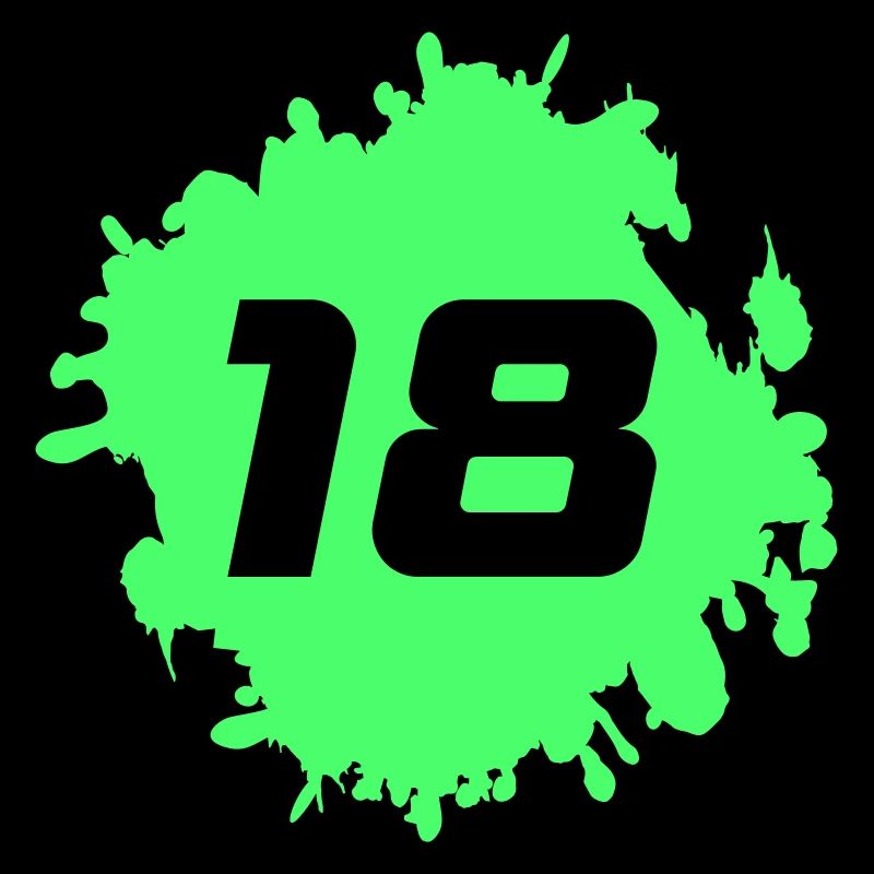 Neon Green Splatter 18