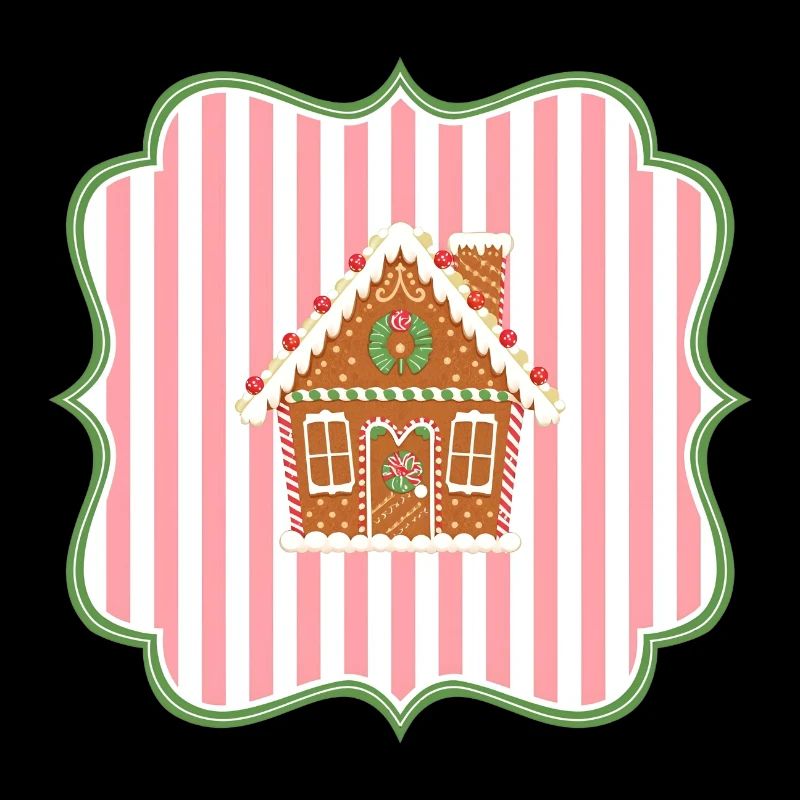 Lebkuchenhaus Weihnachts Emblem Modern