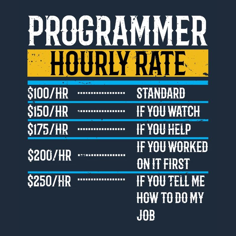 Programmierer Lustiger Stundensatz