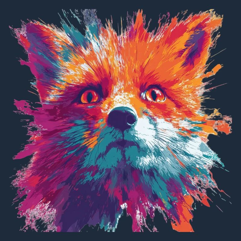 Intense_Fox_Face_Abstract_Painting