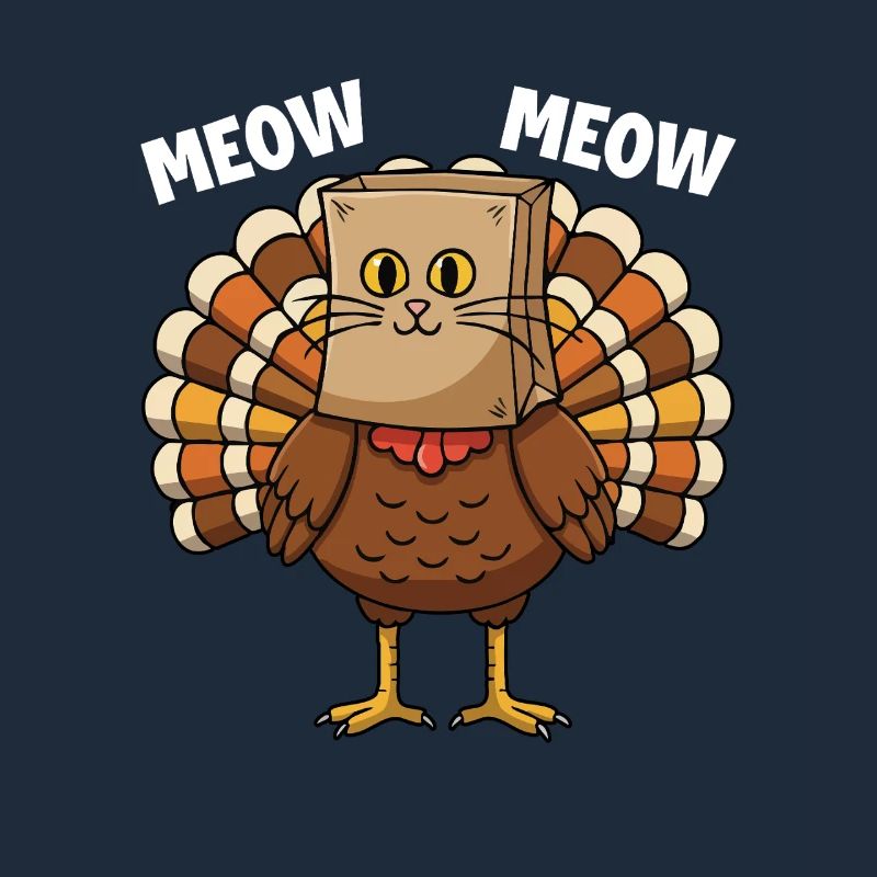 Dinde Chat Thanksgiving Récolte d’automne