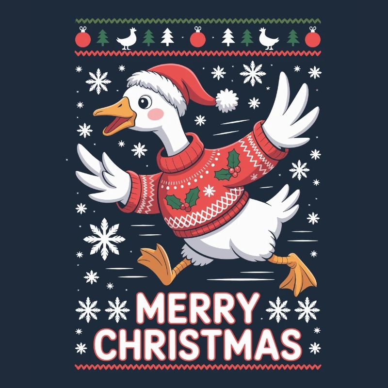 Oie de Noël en pull
