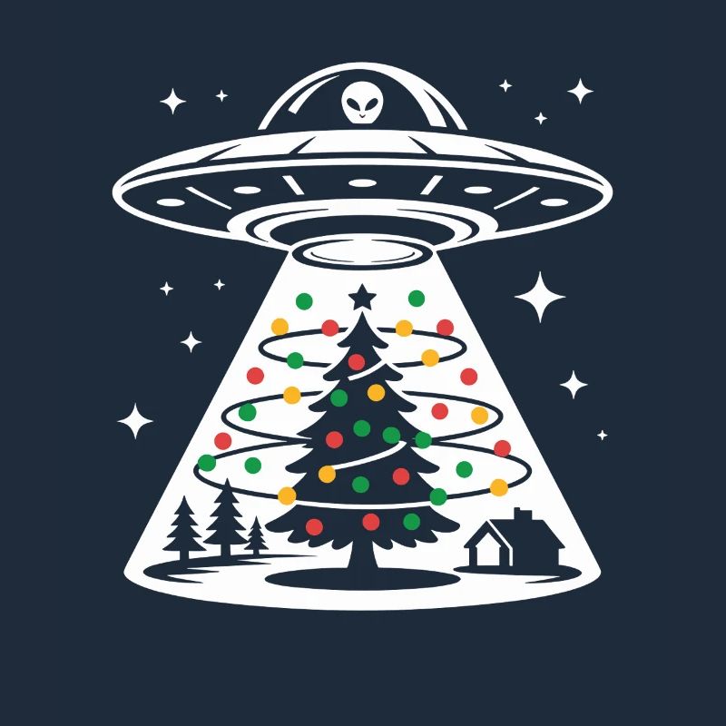 UFO Christmas Tree Light Beam