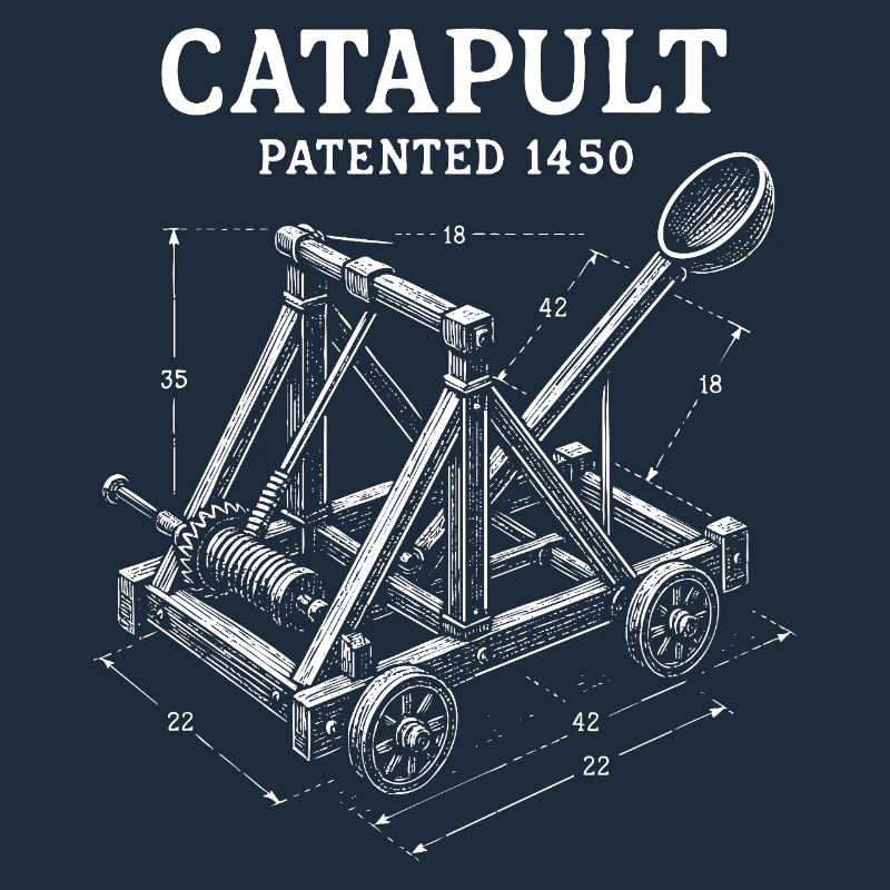 Catapult Mechanical Blueprint design