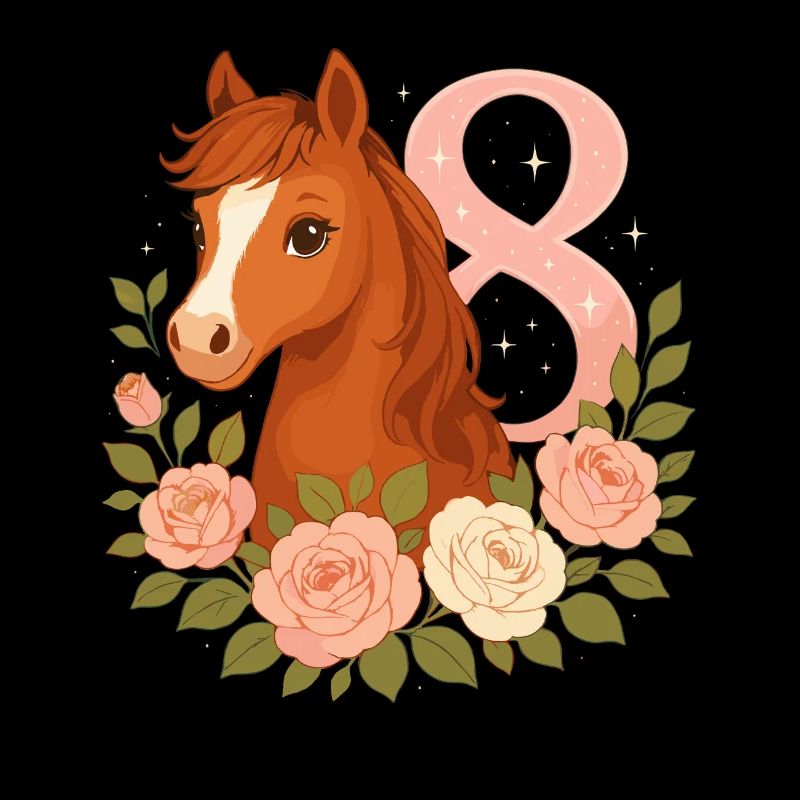 8. Geburtstag Mädchen, Pferd, Pony, 8 Jahre alt